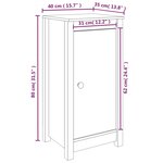 vidaXL Buffet 40x35x80 cm bois massif de pin