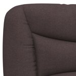 vidaXL Lit avec matelas marron foncé 160x200 cm tissu
