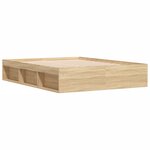 vidaXL Cadre de lit chêne sonoma 140x190 cm
