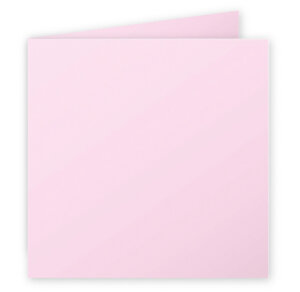 Pack de 25 cartes pliées 210g 135x135 rose dragée clairefontaine