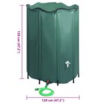 vidaXL Réservoir pliable d'eau de pluie avec robinet 1350 L