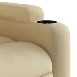 vidaXL Fauteuil inclinable de massage Crème Tissu