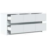 vidaXL Meuble TV avec LED blanc 100x34x50 cm bois d'ingénierie