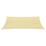 vidaXL Voile d'ombrage 160 g/m² Beige 2 5x3 5 m PEHD