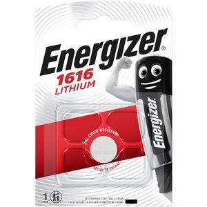 Blister de 1 pile lithium calculatrices/photo CR1616 3V ENERGIZER