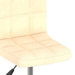 vidaXL Chaises pivotantes à manger lot de 2 crème velours