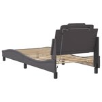 vidaXL Cadre de lit avec lumières LED gris 90x190 cm similicuir