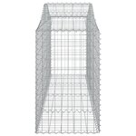 vidaXL Paniers à gabions arqués 15 Pièces 200x50x80/100 cm Fer galvanisé