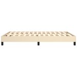 vidaXL Cadre de lit Crème 140x190 cm Tissu