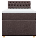 vidaXL Sommier à lattes de lit avec matelas Marron foncé 90x200 cm