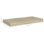 vidaXL Étagère murale flottante chêne 50x23x3 8 cm MDF