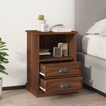 vidaXL Tables de chevet 2 Pièces chêne marron 43x36x60 cm
