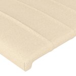 vidaXL Cadre de lit avec tête de lit Crème 120x200 cm Tissu