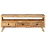 vidaXL Meuble TV 110x30x40 cm Bois massif de manguier