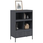 vidaXL Buffet haut anthracite 68x39x101 5 cm acier laminé à froid