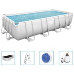 Bestway ensemble de piscine rectangulaire power steel 549x274x122 cm