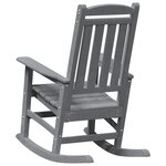 vidaXL Chaise à bascule de jardin Gris clair 70x92x108 cm HDPE