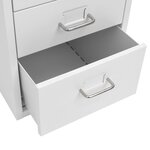 vidaXL Classeur mobile Gris 28x41x69 cm Métal