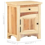 vidaXL Table de chevet 40 x 30 x 50 cm Bois de récupération massif
