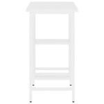 Bureau table poste de travail meuble d'ordinateur informatique étude d'ordinateur 80 x 40 x 72 cm MDF et métal blanc 02_0023716