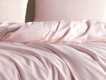 Parure de lit rose unie 140 x 200 cm
