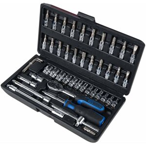 Ks tools jeu de douilles et d'embouts 48 pièces chrome+ 1/4" 918.0648