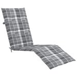 vidaXL Chaise de terrasse avec repose-pied et coussin Acacia solide