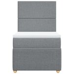 vidaXL Sommier à lattes de lit et matelas Gris clair 90x190 cm Tissu