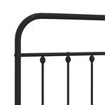 vidaXL Tête de lit métal noir 200 cm