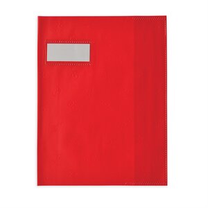 Protège-cahier Styl'SMS 17x22 cm pvc 120 avec Porte-étiquette Rouge ELBA
