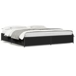 vidaXL Cadre de lit sans matelas noir 200x200 cm
