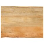 vidaXL Dessus de table 70x60x3 8 cm bord vivant bois massif manguier