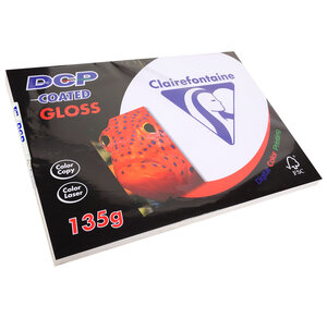 Ramette 250 Feuilles Papier DCP 135g A3 420x297 mm Certifié FSC Couché Brillan... CLAIREFONTAINE