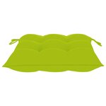 vidaXL Chaises de jardin avec coussins vert vif lot de 4 Bois de teck