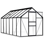 vidaXL Serre avec cadre de base Anthracite Aluminium 7 03 m²