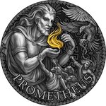 Prometheus the great greek mythology 3 oz argent monnaie 3000 francs cameroon 2023