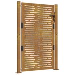 vidaXL Portail de jardin 105x155 cm acier corten conception de carré
