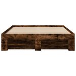 vidaXL Cadre de lit sans matelas chêne fumé 120x200 cm bois ingénierie