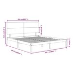 vidaXL Cadre de lit Blanc Bois de pin massif 200x200 cm