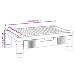 vidaXL Support de moniteur Noir 43x30 5x13 cm