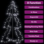 vidaXL Arbre de Noël cône 160 LED d'intérieur/d'extérieur 78x120 cm