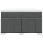 vidaXL Sommier à lattes de lit avec matelas Gris foncé 120x200cm Tissu