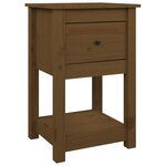 vidaXL Tables de chevet 2 Pièces Marron miel 40x35x61 5 cm Pin solide