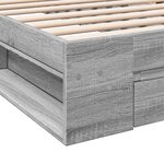 vidaXL Cadre de lit et tiroir sonoma gris 90x200 cm bois d'ingénierie