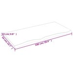 vidaXL Étagère murale marron clair 100x50x2cm bois chêne massif traité