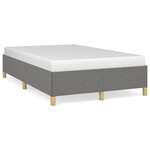 vidaXL Cadre de lit Gris foncé 120 x 200 cm Tissu