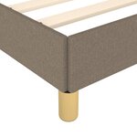 vidaXL Cadre de lit avec tête de lit Taupe 160x200 cm Tissu