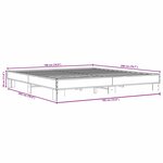 vidaXL Cadre de lit chêne sonoma 180x200 cm bois d'ingénierie et métal
