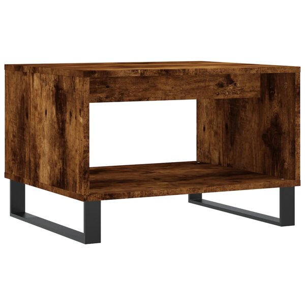 vidaXL Table basse chêne fumé 60x50x40 cm bois d'ingénierie