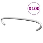 vidaXL Crochets de gabion 100 Pièces Acier galvanisé 10 cm
